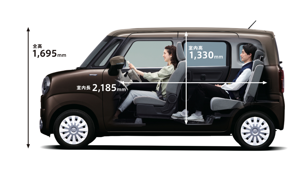 雖然車高只有1695mm,但車室內的高度也來到1330mm,頭部空間的表現非常不錯。(圖片來源/ Suzuki)