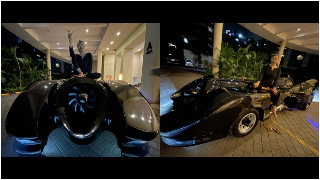 寶萊塢知名導演Ahmed Khan買一輛蝙蝠車送給老婆當作生日禮物。(圖片來源/ shairaahmedkhan)