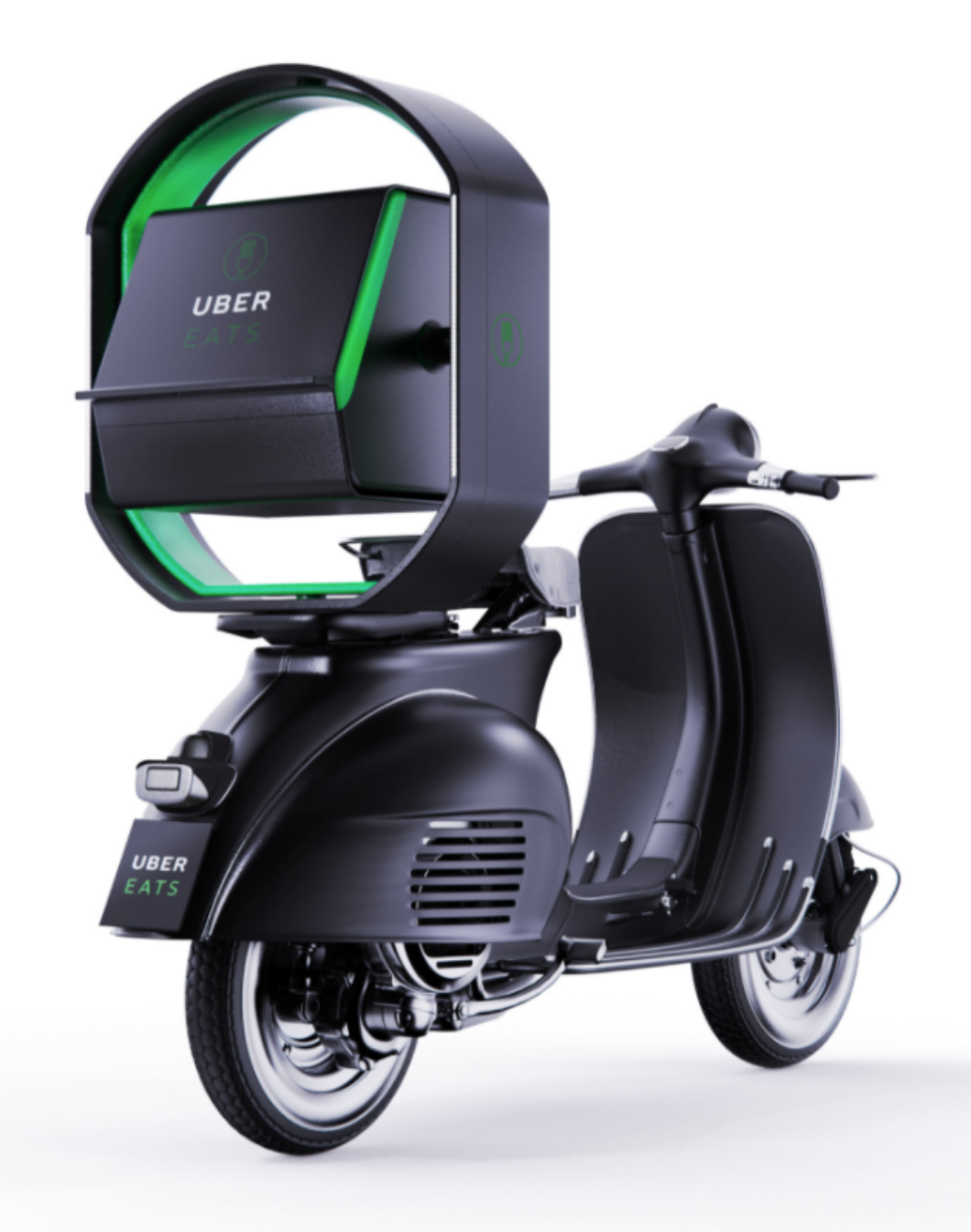 不過裝在機車貨架上的時候似乎也讓整體車輛重心更高，可能不利於車輛操控。(圖片來源/ Behance)