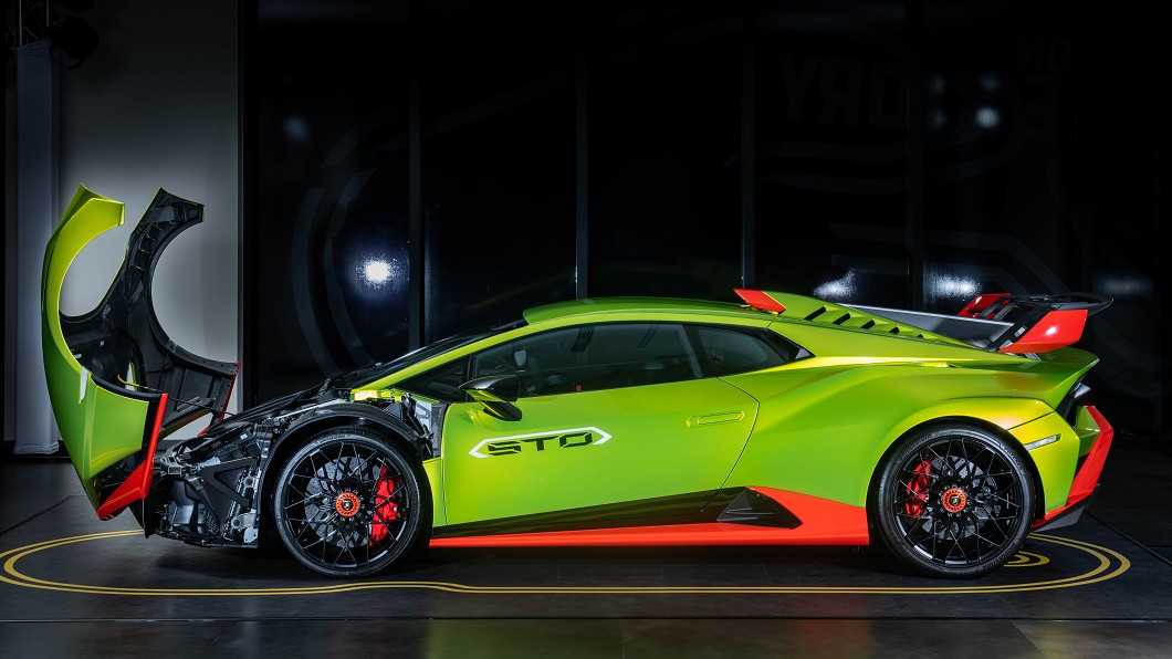 Huracán STO前艙蓋、前葉子板與前保桿採用一體式整合設計。(圖片來源/ Lamborghini)