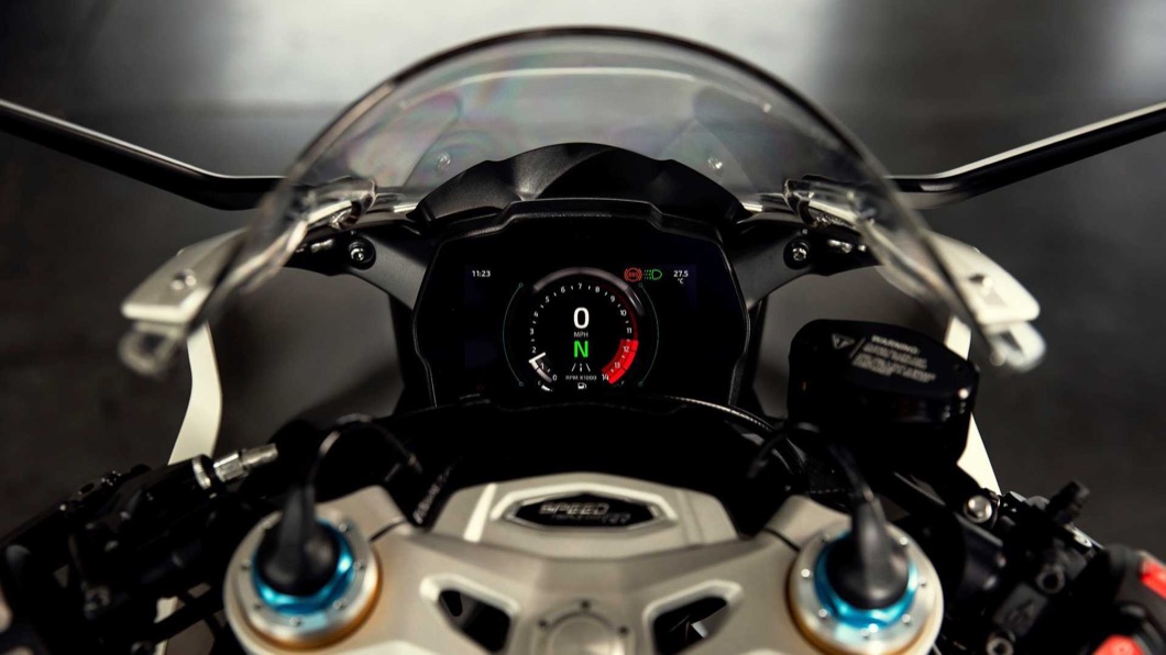 Speed Triple 1200RR車上配備有五種駕馭模式，包含有運動、道路、雨天、賽道、自訂等功能。(圖片來源/ Triumph)