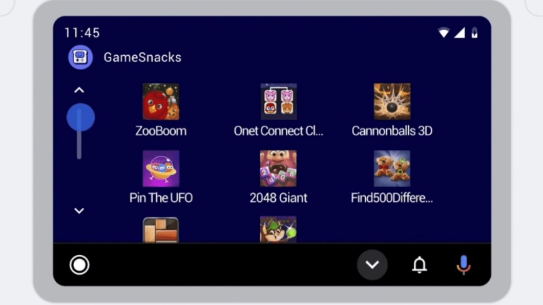 GameSnacks內有許多遊戲可以遊玩,未來這些遊戲都可以在Android Auto上面開啟。(圖片來源/ Google)