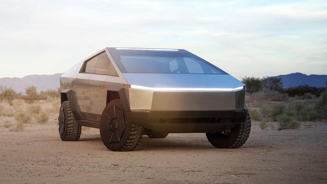 Cybertruck不只造型前衛、科幻,還具備有防彈功能。(圖片來源/ Tesla)