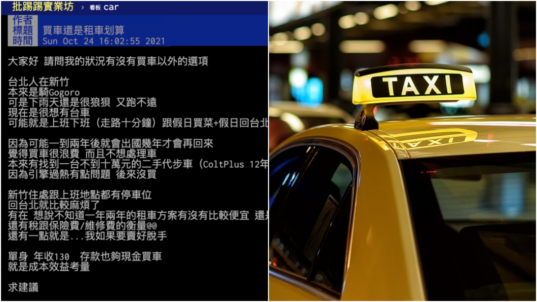 年薪130萬到底要買車還是租車? 網友建議一面倒