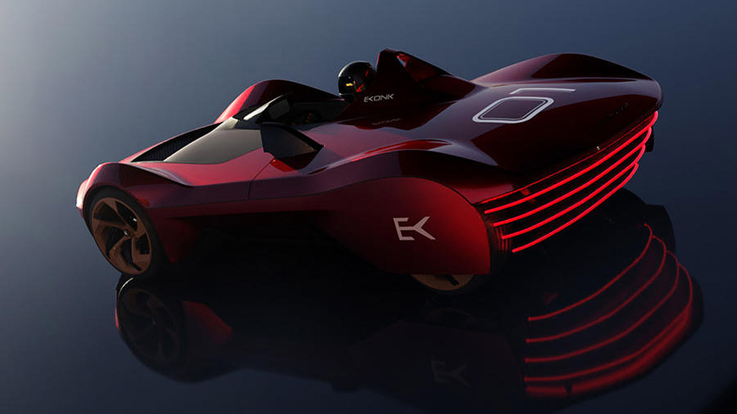 Ekonk原型電動車只有一個人的座位，且全車都使用碳纖維材質製作。(圖片來源/ Vazirani)