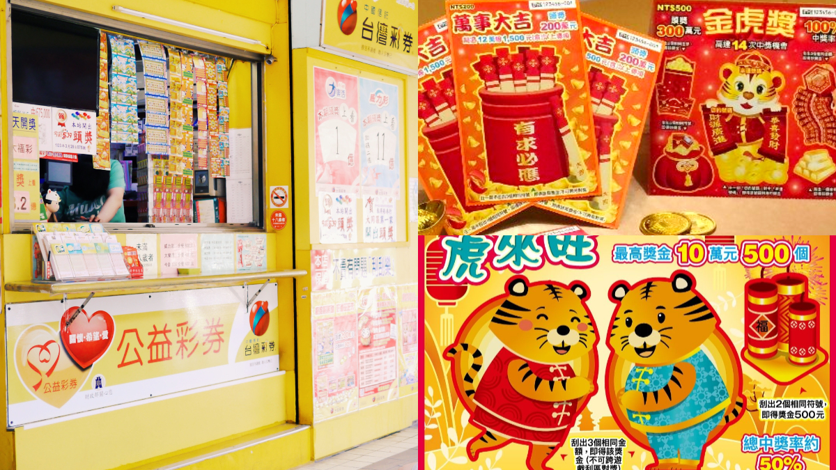 新春限定11款刮刮樂！頭獎送2千萬「金虎獎」每刮必中