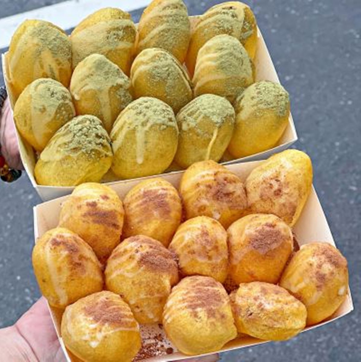 炸蛋工廠的地瓜球相當大顆。（圖／愛麗絲的吃不停人生提供）