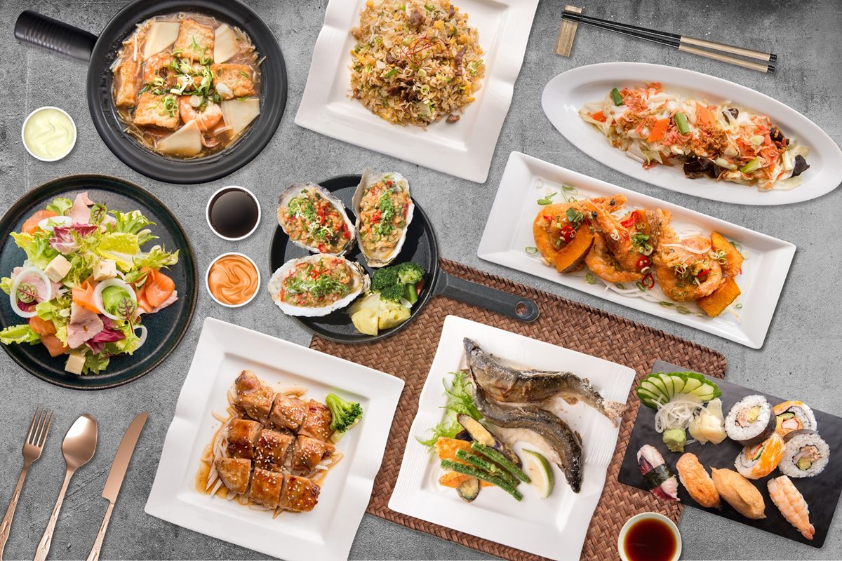每張餐券都可兌換6至8道吃到飽餐檯上的好料外帶回家。(圖/漢來美食提供)
