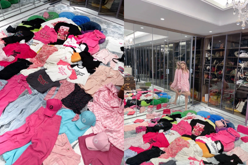 周揚青宣傳自己服裝品牌新品。(圖/翻攝自周揚青小紅書)