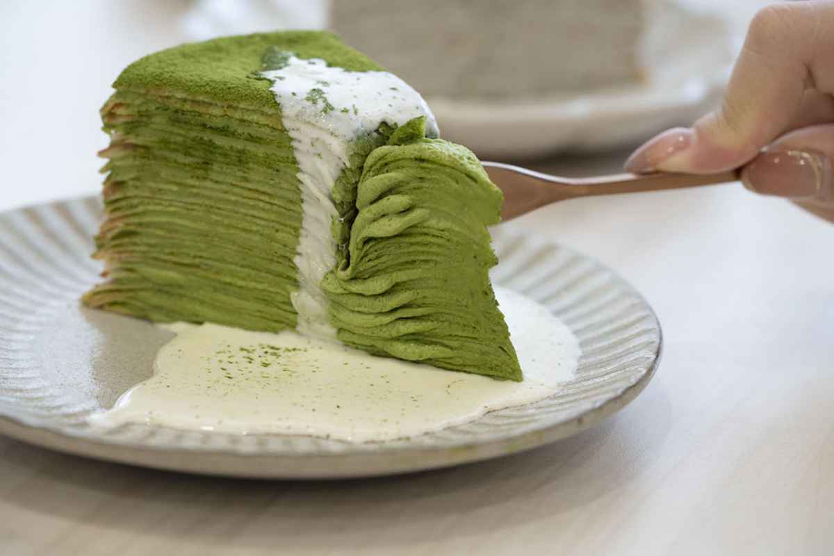 先生手作千層蛋糕的抹茶起司千層,層次相當豐富。(圖/算命的說我很愛吃提供)