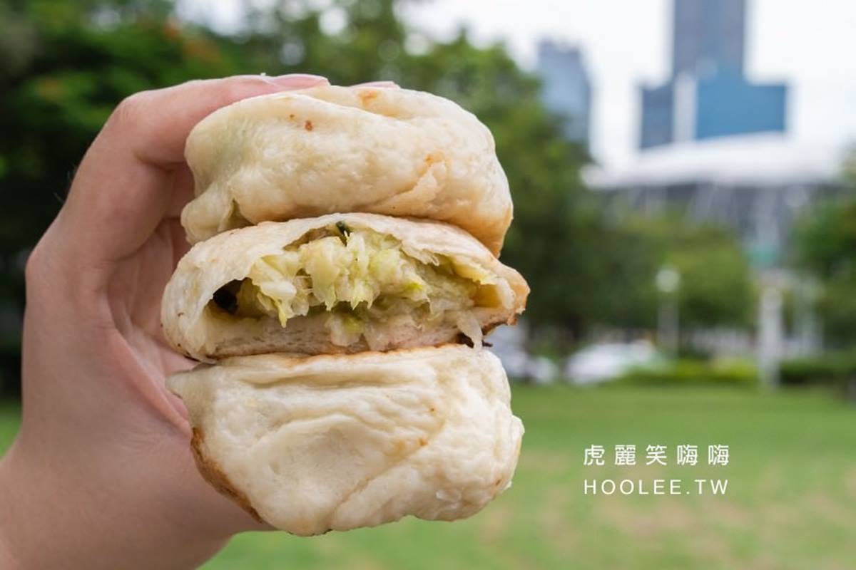 「下一鍋水煎包」手工製作的水煎包皮薄餡多。(圖/虎麗笑嗨嗨提供)