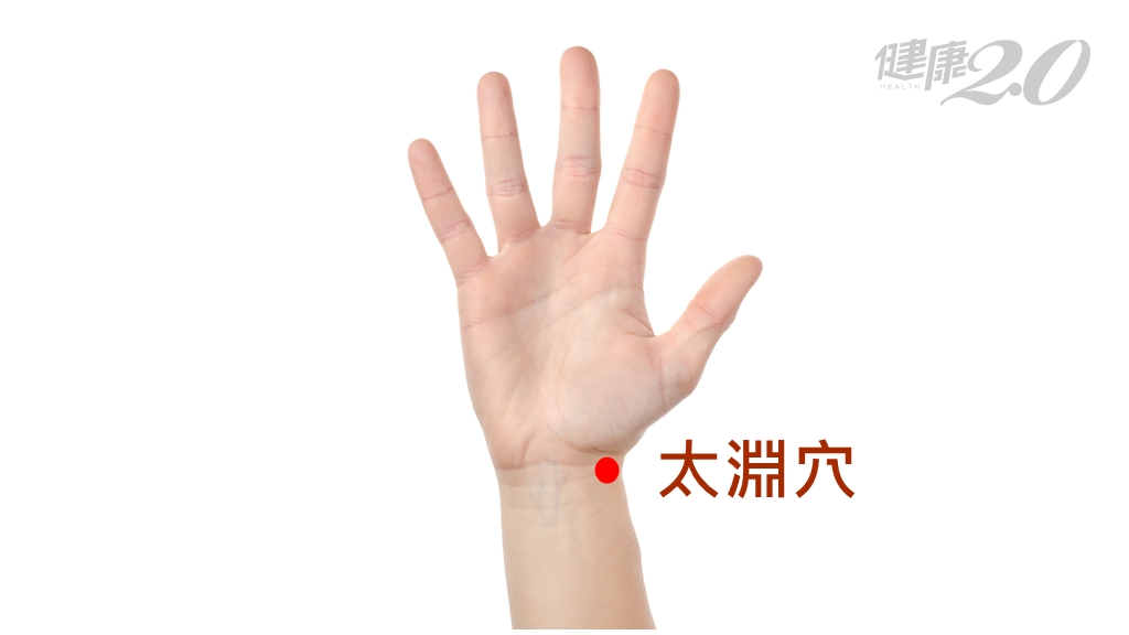 民眾可按摩「太淵穴」,來保養全身血管,維持血管壁彈性。(圖/健康2.0)