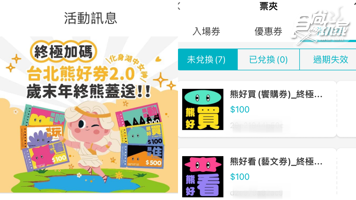 台北市政府10月推出熊好券2.0，今再推終極加碼。（圖／台北市政府、食尚玩家提供）