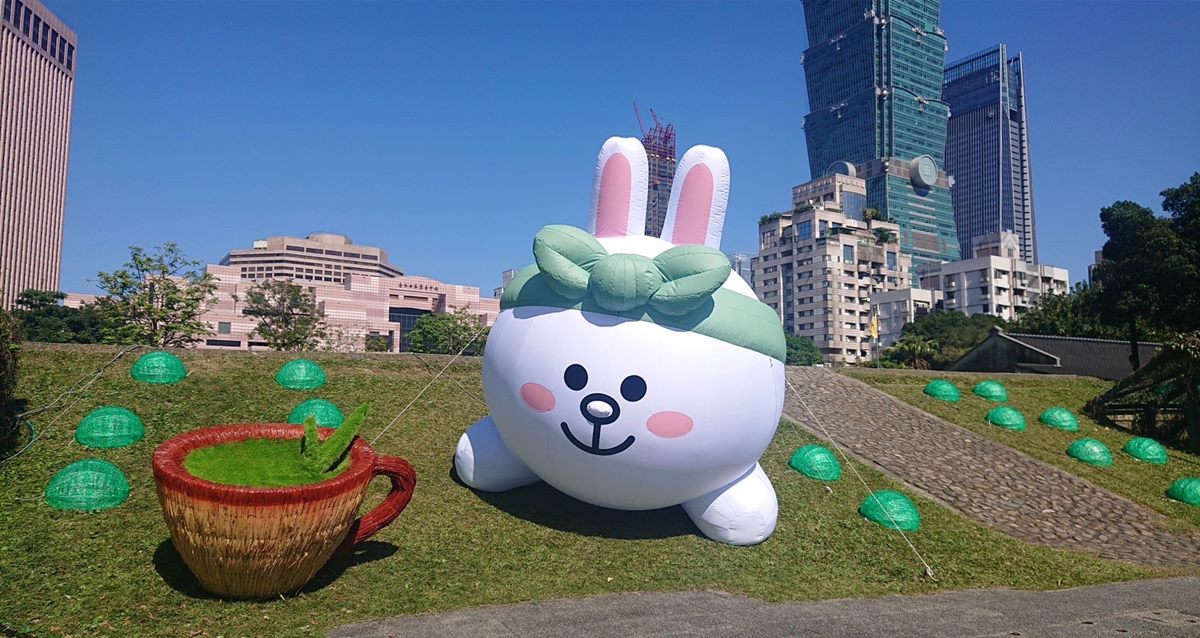 四四南村有LINE FRIENDS兔兔坐鎮。(圖/翻攝自台北商業處官網)