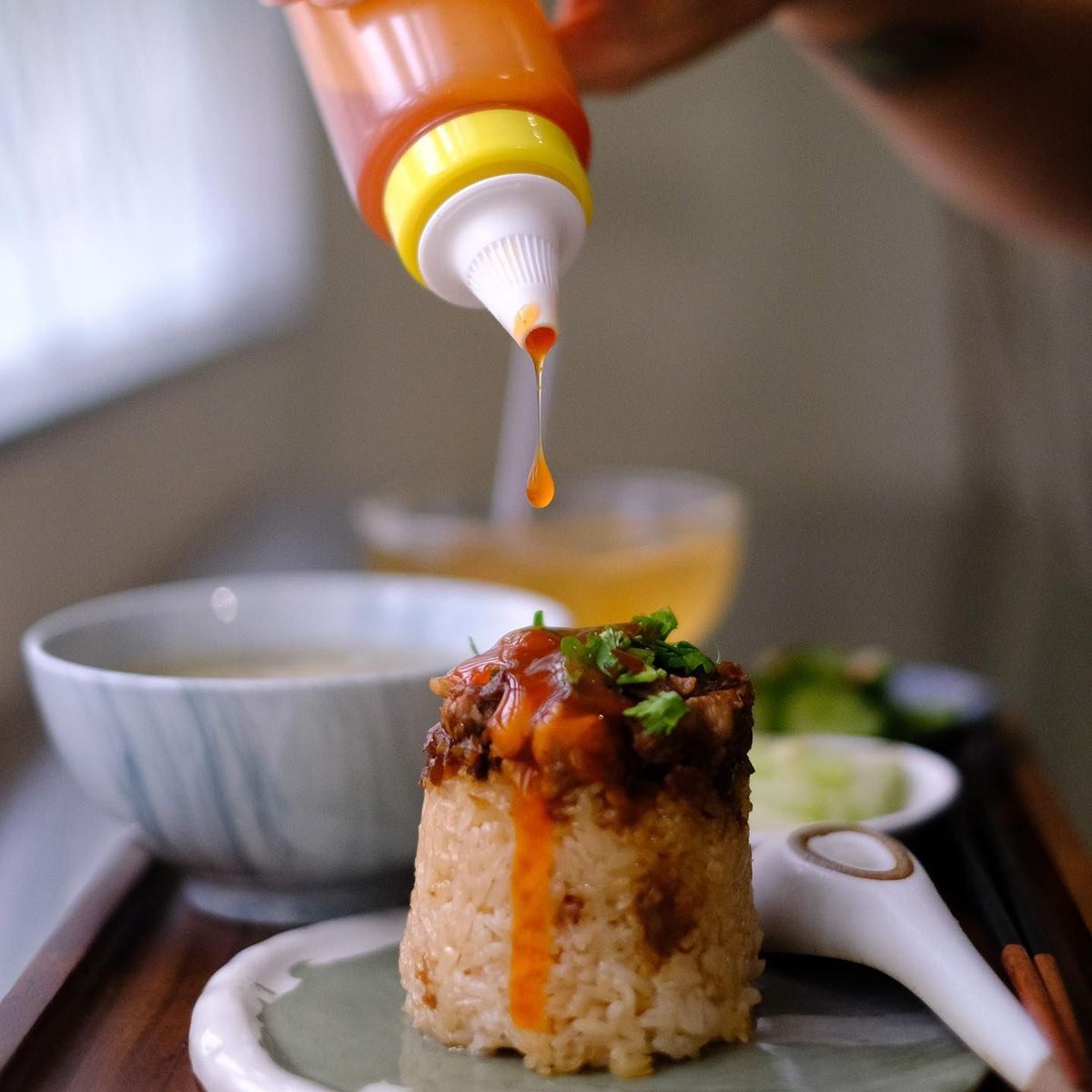 筒仔米糕也會加爆香菜。(圖/La Rue文創設計提供)