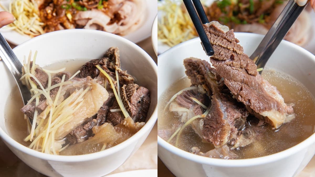 牛腩湯肉比湯多超過癮。(圖/傻妞吃台南提供)
