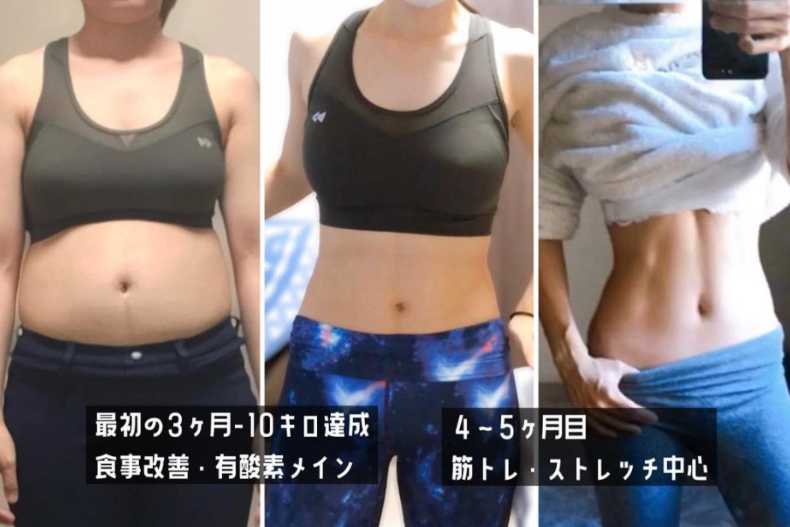 這位媽媽堅持每天都做運動，短短3個月就成功剷除10公斤。（圖／翻攝自IG@honkidasumaru）