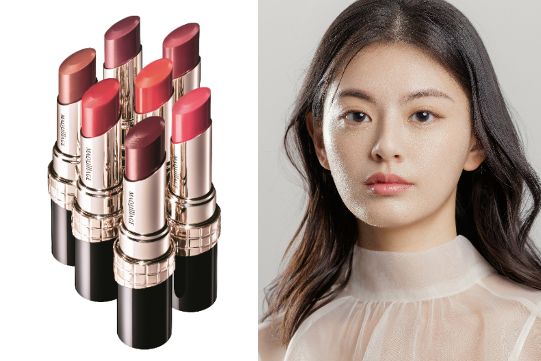 MAQUillAGE添加鎖色美唇油的蜜光圈唇膏,一推出就在日本大受歡迎。(圖/品牌提供)