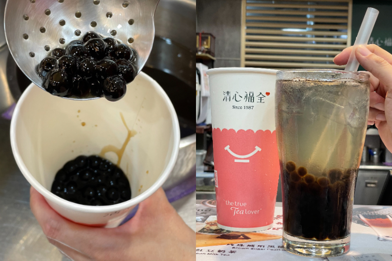 愚人節限定特色飲料：清心福全「珍珠白」。（圖／女人我最大）