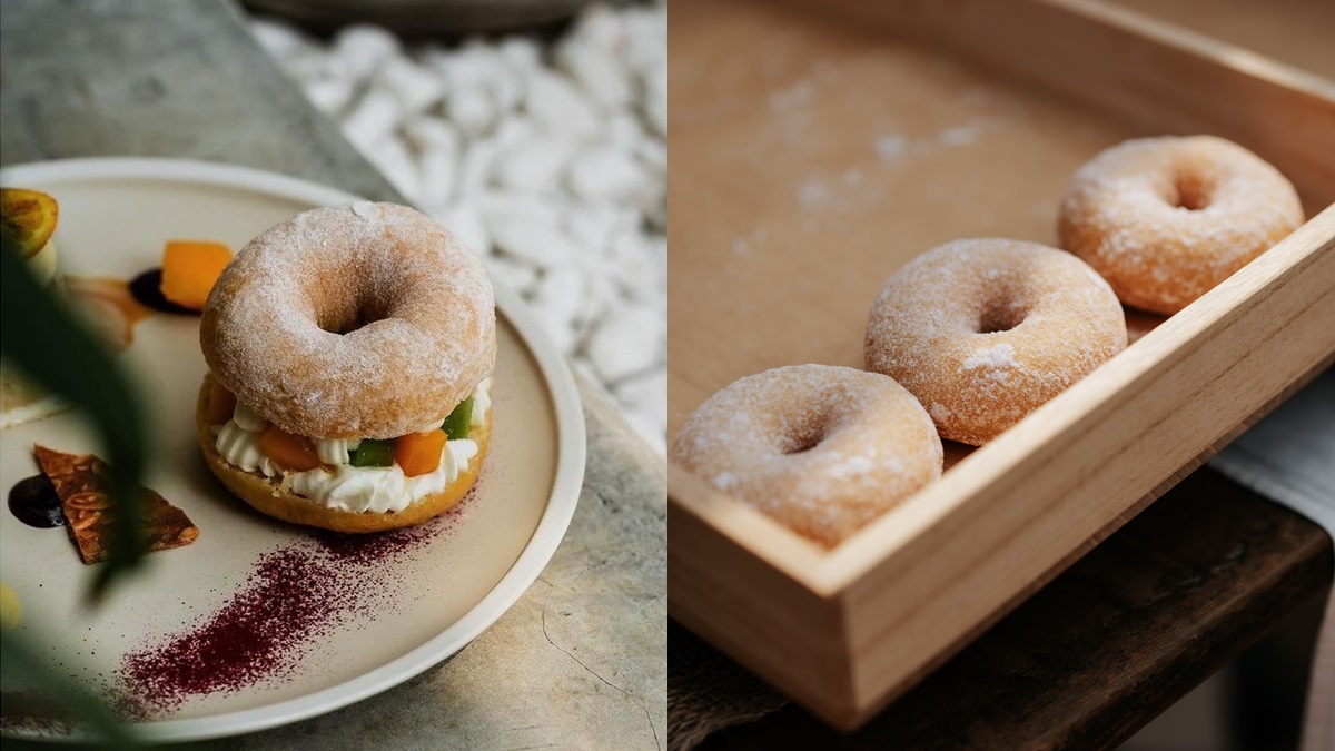 日本海歸女子甜甜圈「maki doughnut」嚴選日本奶油與麵粉，包入自製內餡、撒上日本細緻糖粉，打造每日現作現炸的日式甜甜圈。（圖／ 森ノ市 Mori Market提供）