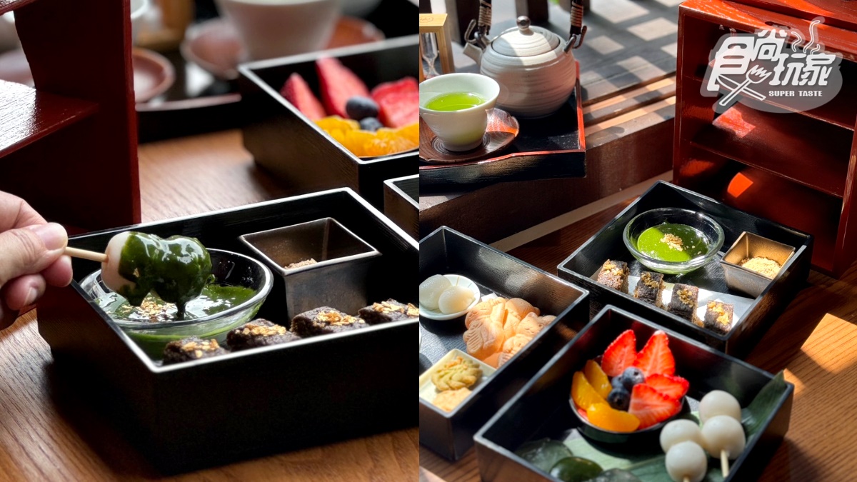 「抹茶巧克力菓子御重」,集合了山本屋人氣甜點。(圖/陳倍玉攝)
