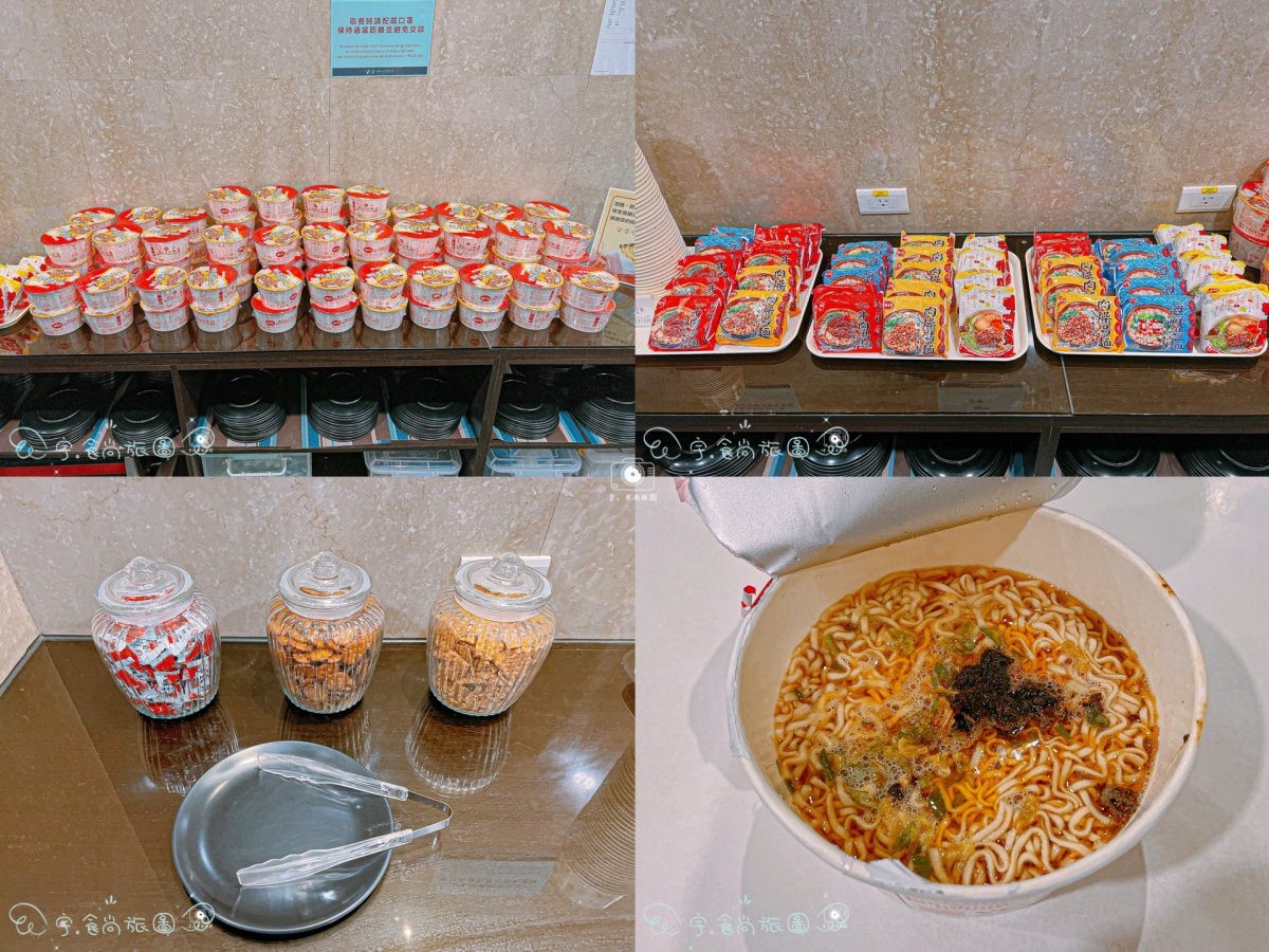 宵夜有泡麵吃到飽,不怕肚子餓。(圖/宇。食尚旅圖提供)