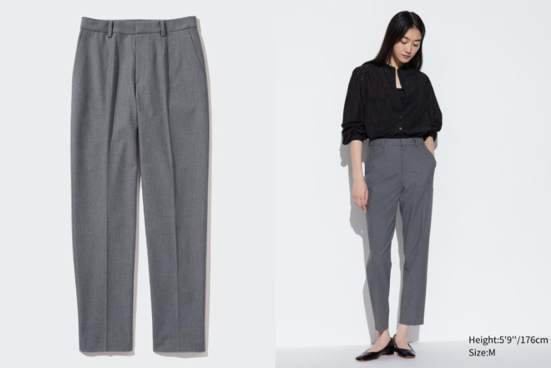 UNIQLO九分褲給人的感覺更顯俐落。(圖/翻攝自UNIQLO官網)