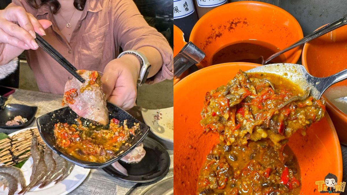 醬料區老闆炒的小魚乾辣椒不容錯過，有辣勁又有香氣，搭配肉品一起吃超過癮！（圖／跟著踢小米吃喝玩樂趣提供）