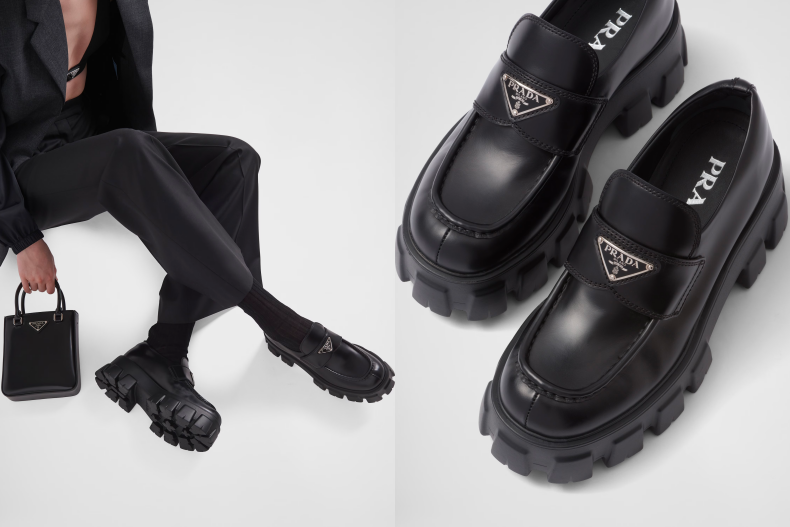Penny Loafer便鞋是PRADA最受歡迎的樂福鞋款。（圖／翻攝自PRADA官網）