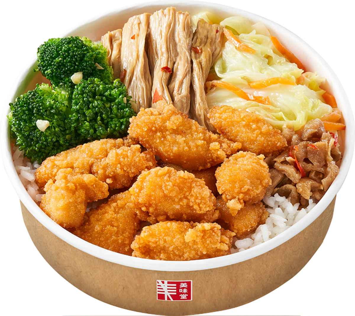 到5／2只要買「世大運鹹酥雞」便當，就送「奇動能量飲」1瓶。（圖／全聯提供）