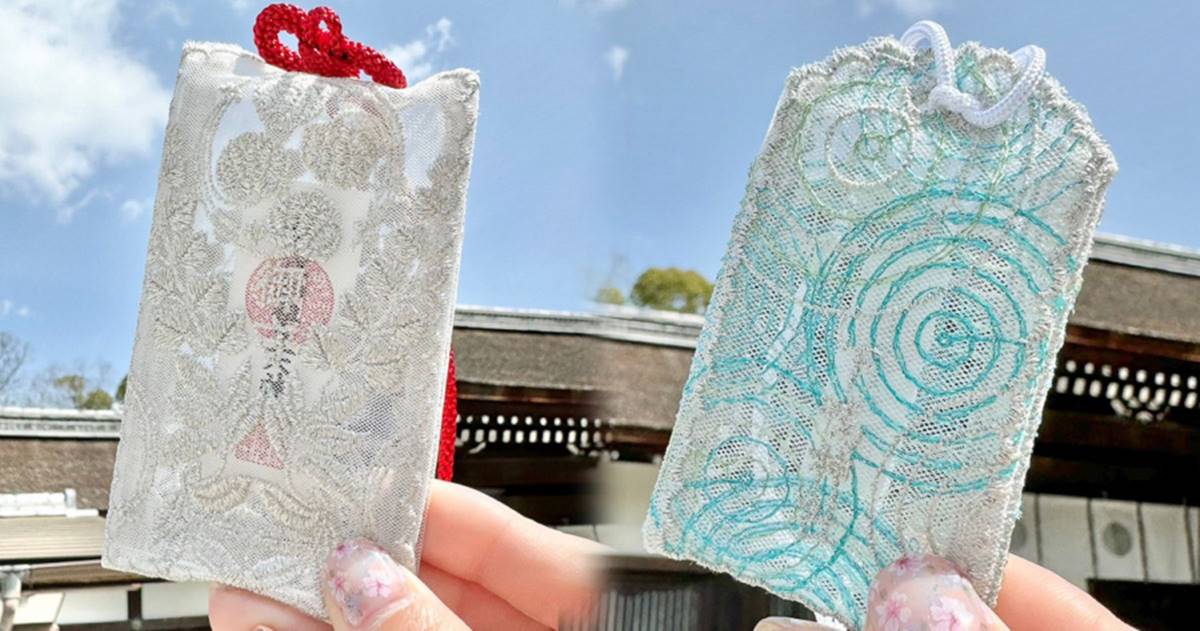 下鴨神社所推出的「限定蕾絲御守」號稱京都最美。（圖／跟著尼力吃喝玩樂提供）