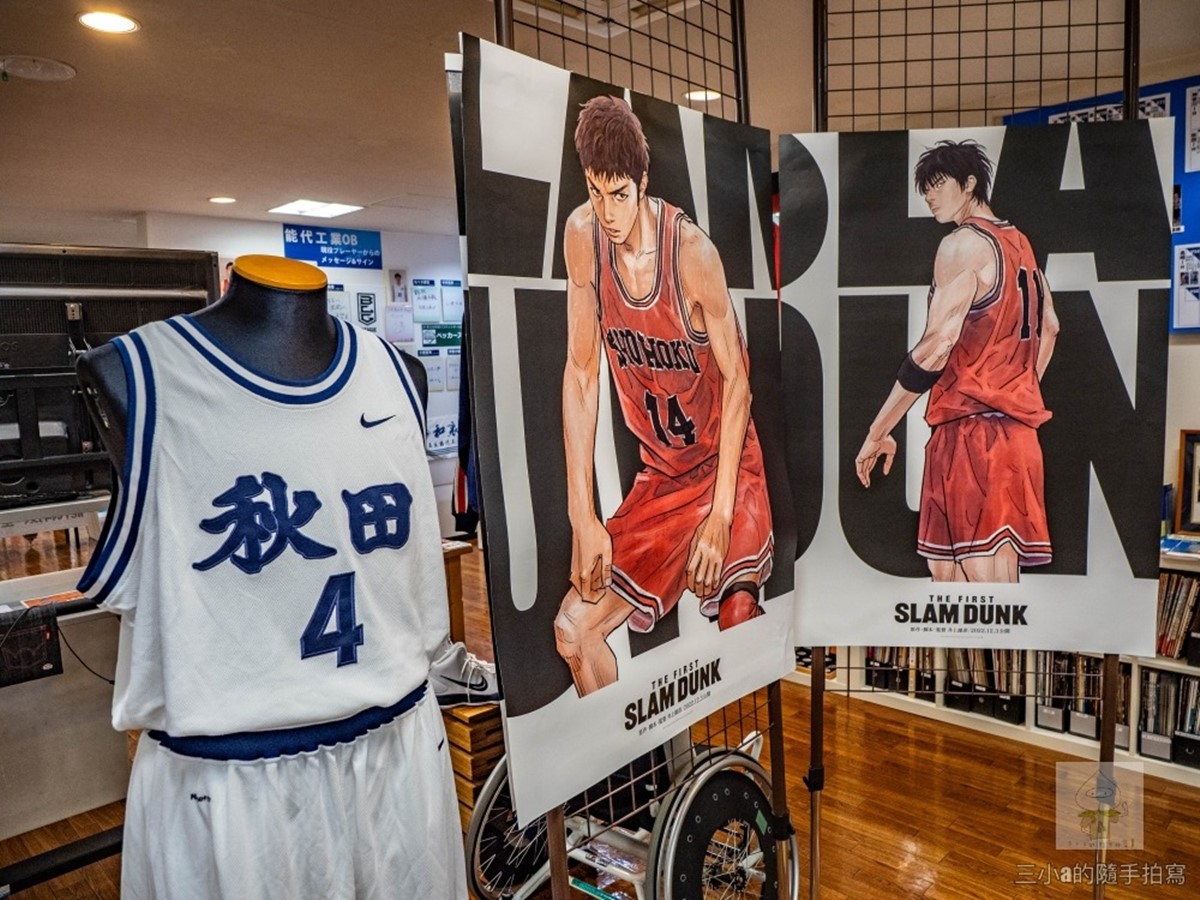館內也有《灌籃高手》專區,展示井上雄彥真跡、原作漫畫與公仔。(圖/三小a的隨手拍寫提供)