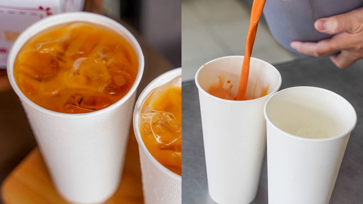 「正宗泰式奶茶」使用知名的手標茶葉品牌ChaTraMue,每日熬煮萃取茶香。(圖/跟著尼力吃喝玩樂提供)