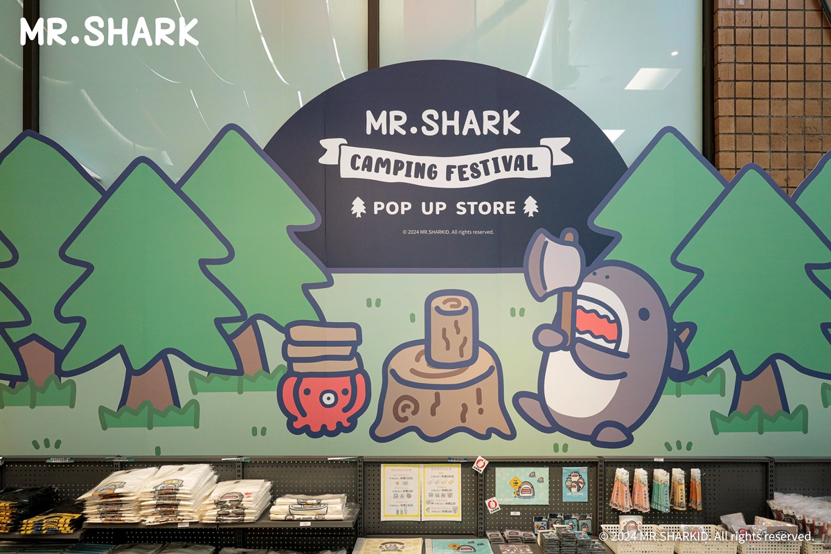 「鯊魚先生CAMPING FESTIVAL」快閃店共有4大打卡點可以拍。(圖/WeTrust提供)