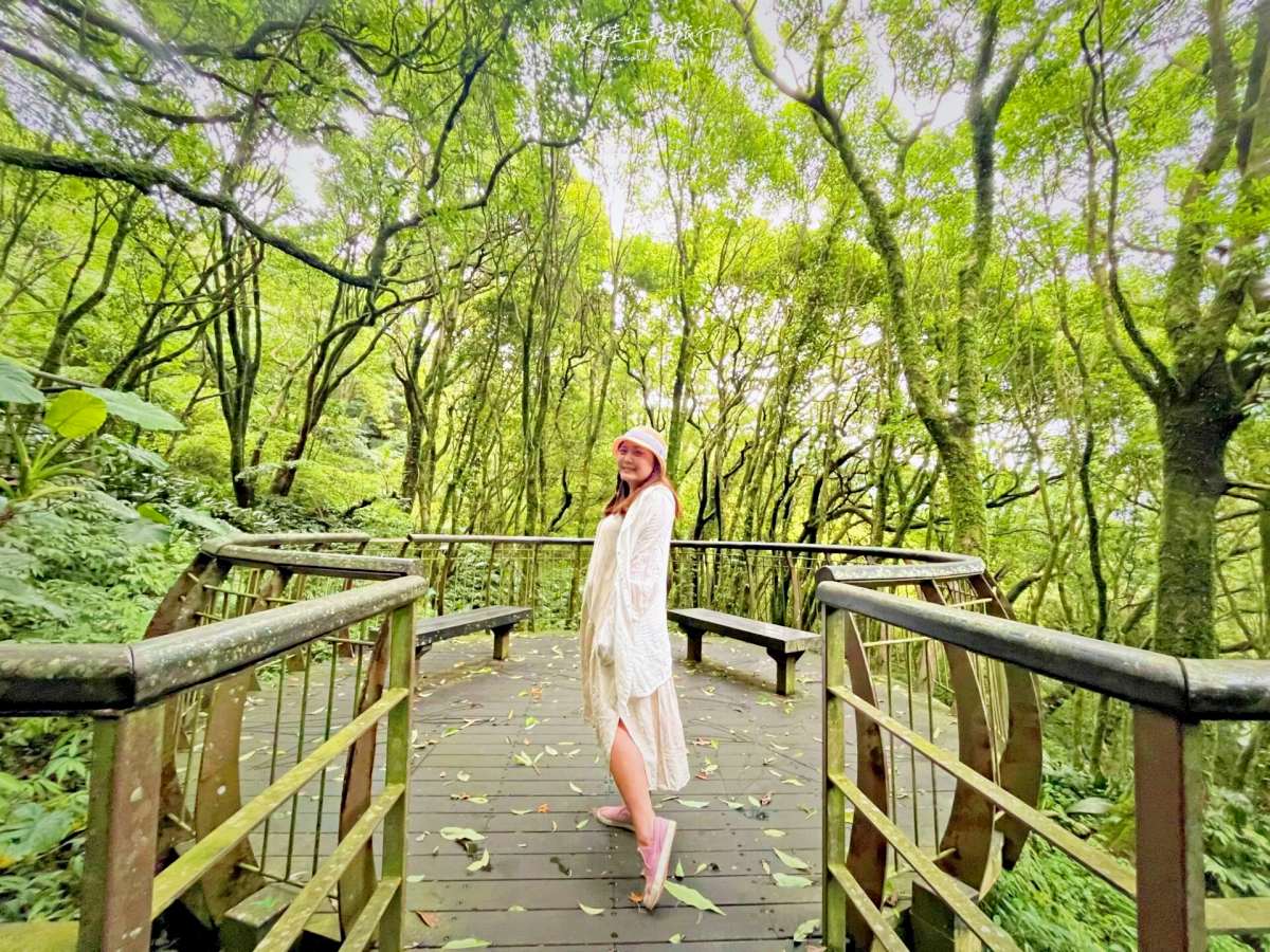 圓形休憩台提供椅子,方便山友休息。(圖/微笑娃生活旅行提供)