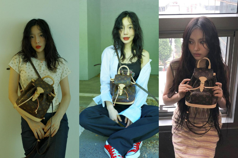 太妍、Hyein都有揹Montsouris Mini。（圖／翻攝自@newjeans_official、taeyeon_ssIG）