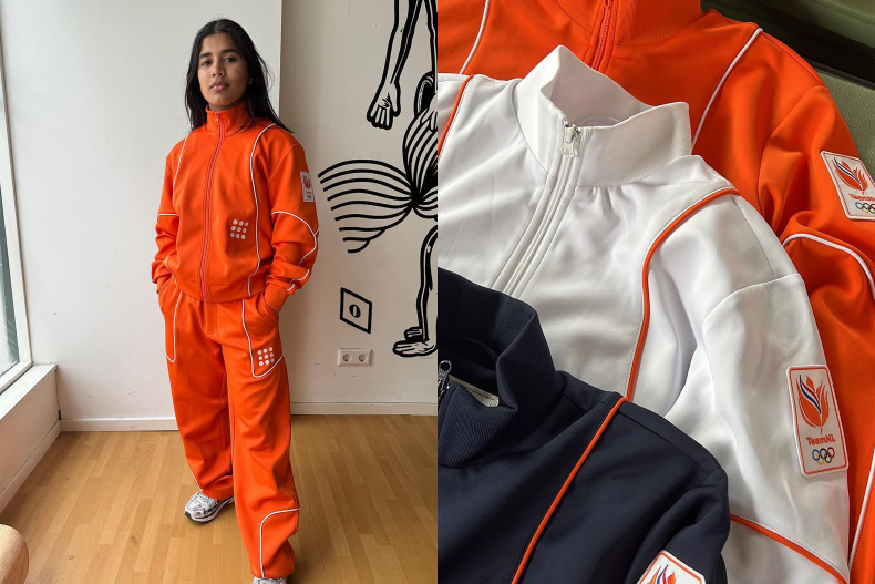 荷蘭隊選擇街頭品牌The New Originals作為霹靂舞賽事的制服，亮橘色非常搶眼。（圖／各品牌官方）