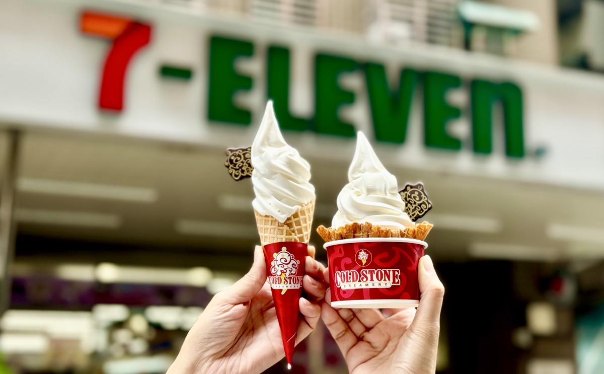 7-11推出酷聖石品牌霜淇淋,領先全球首度推出第1支「厚乳霜淇淋」。(圖/7-11提供)