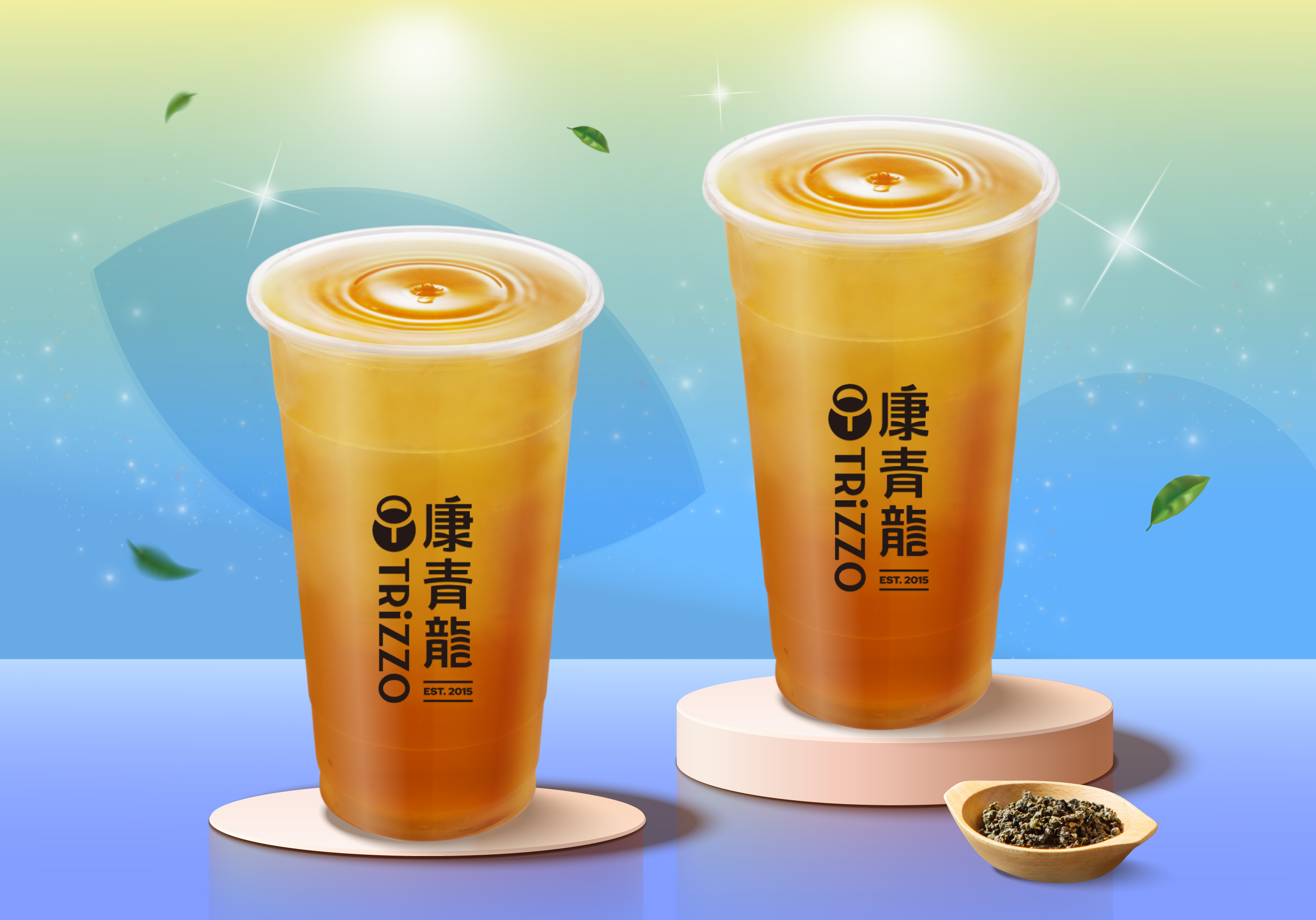 康青龍於Uber Eats外送平台、龍來訂,都有指定飲品買一送一。(圖/康青龍提供)
