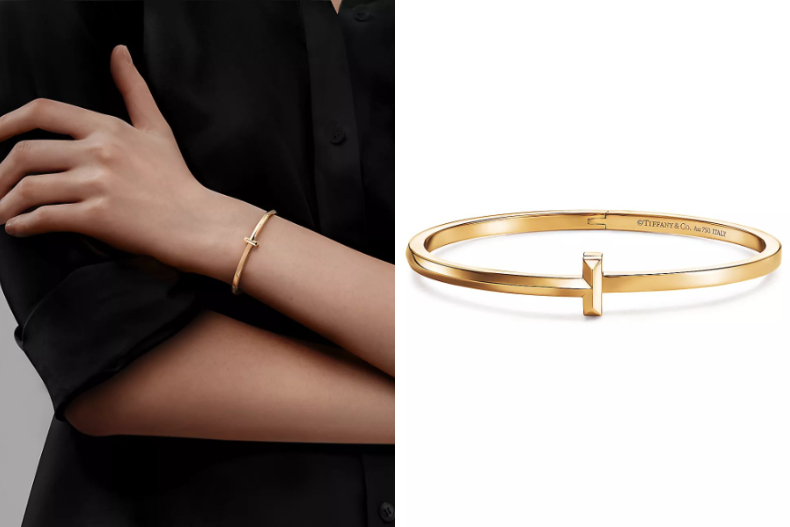 Tiffany T T1 窄版鉸鍊手鐲。（圖／翻攝自Tiffany & Co.官網）