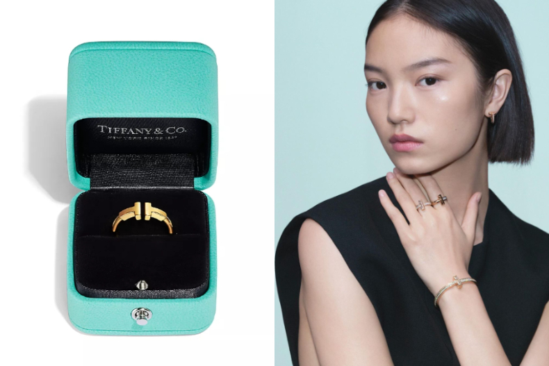 Tiffany 的「T 系列」效果最強。（圖／翻攝自Tiffany & Co.官網Tiffany 的「T 系列」效果最強。（圖／翻攝自Tiffany & Co.官網、IG@tiffanyandco））