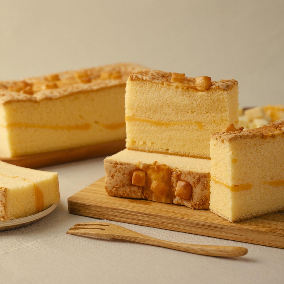 「起司們」嘗起來鹹甜交織，讓人愛不釋手。（圖／大吉先生BAKEsmith 豆漿蛋糕提供）