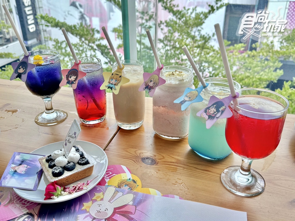 店裡有7款角色飲品。(圖/陳倍玉攝)