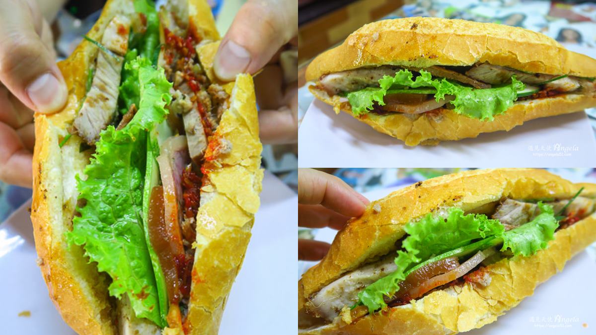 「Banh Mi Phuong」的法國麵包外皮是比較脆硬的口感,麵包體軟嫩,經典配料很豐富。(圖/遇見天使Angela提供)