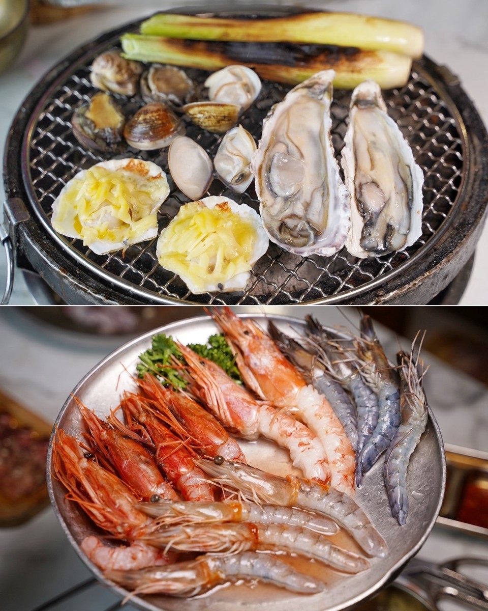 海鮮還有「巨大生蠔」「龜山島胭脂蝦」都超欠吃。(圖/阿華田的美食日記提供)