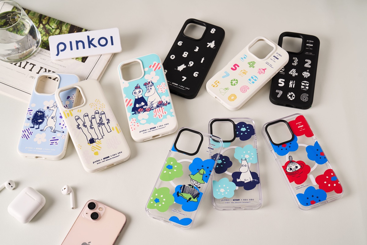 犀牛盾及Pinkoi推出了9款MoominxSOUSOU手機殼。(圖/Pinkoi提供)