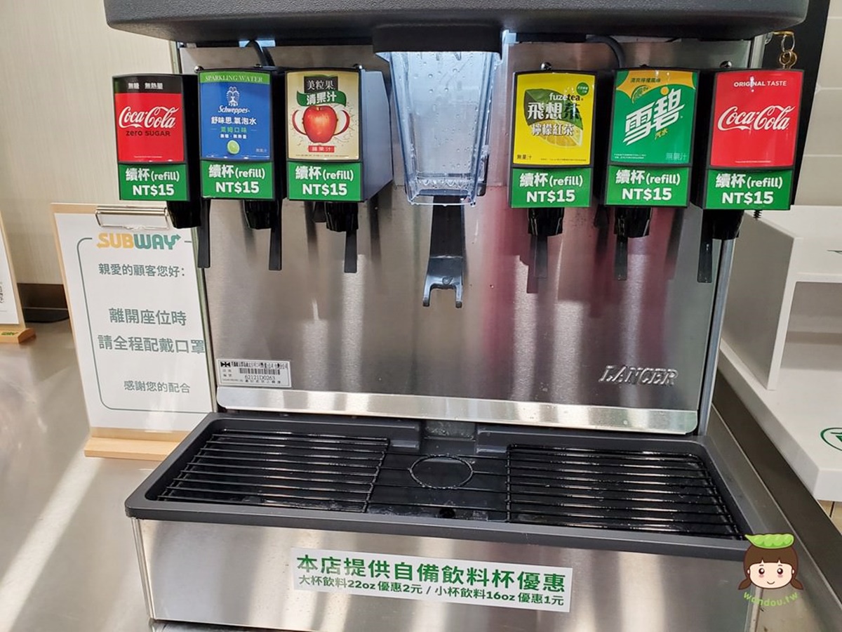凡購買任1款潛艇堡，即可以15元優惠加購暢飲Coke Zero。（圖／豌豆自遊自在美食趣提供）