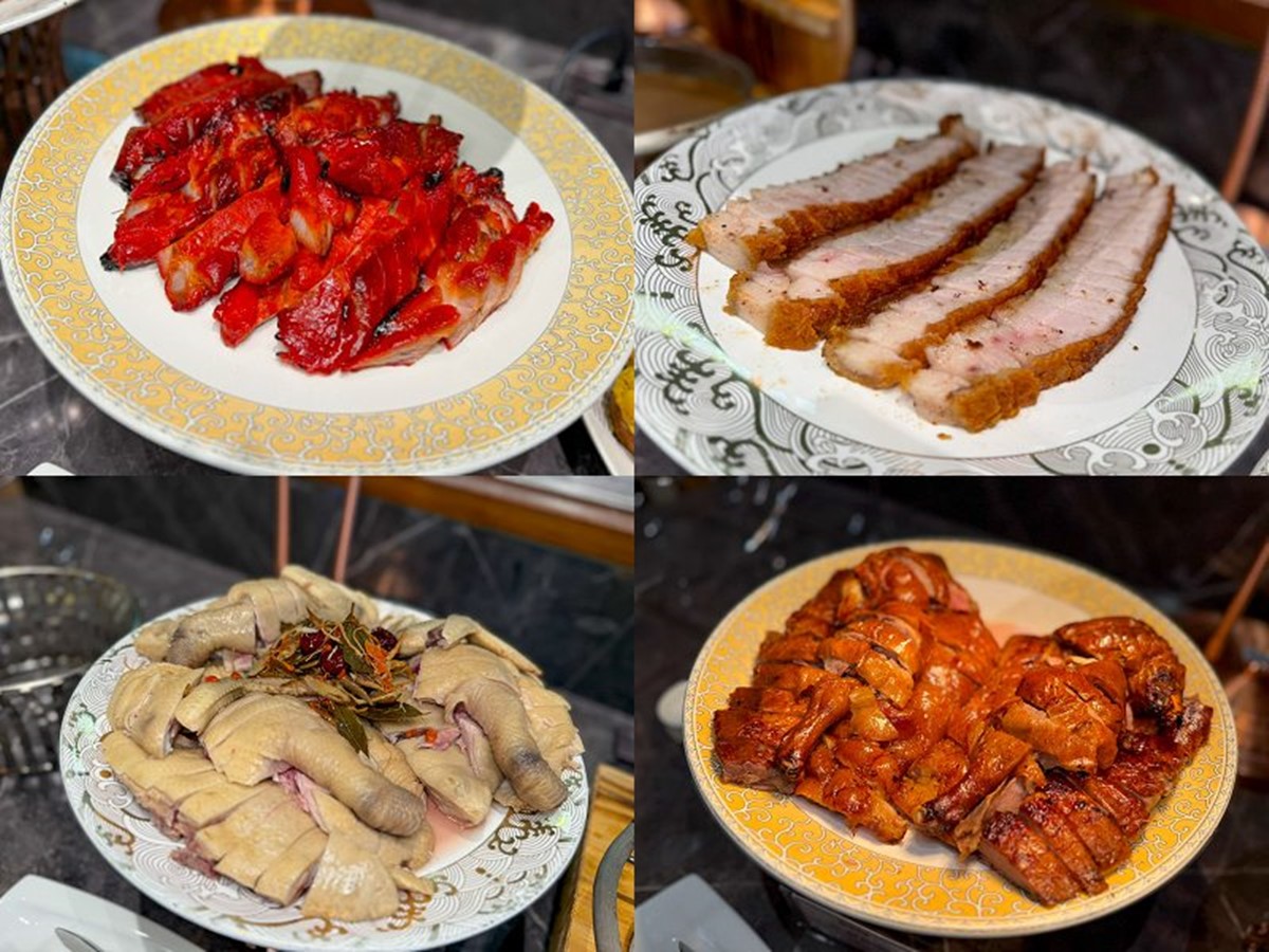 燒臘區則有：烤鴨、港式叉燒、脆皮豬、油雞可以無限夾。（圖／花露露の花花世界提供）