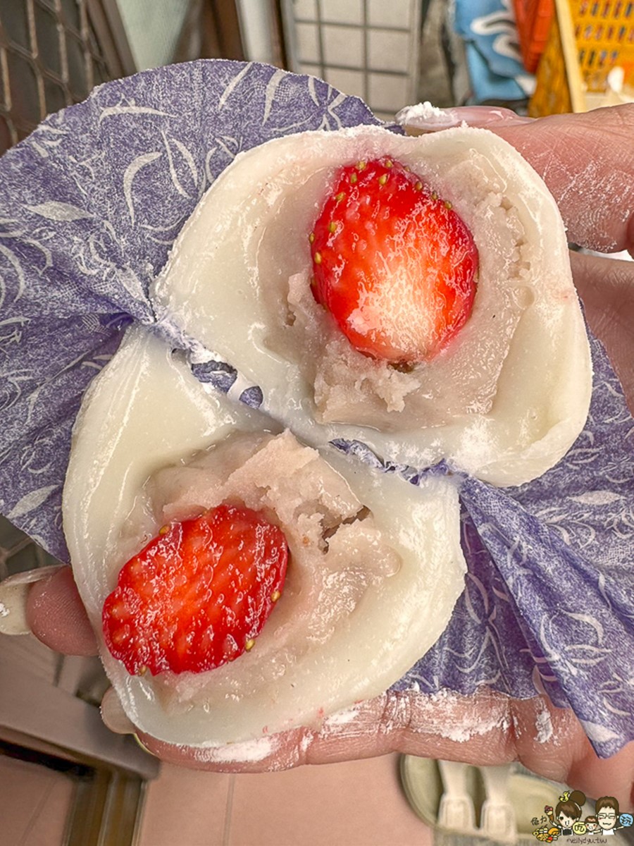 草莓大福推薦可以搭配香甜芋泥內餡享用。(圖/跟著尼力吃喝玩樂提供)