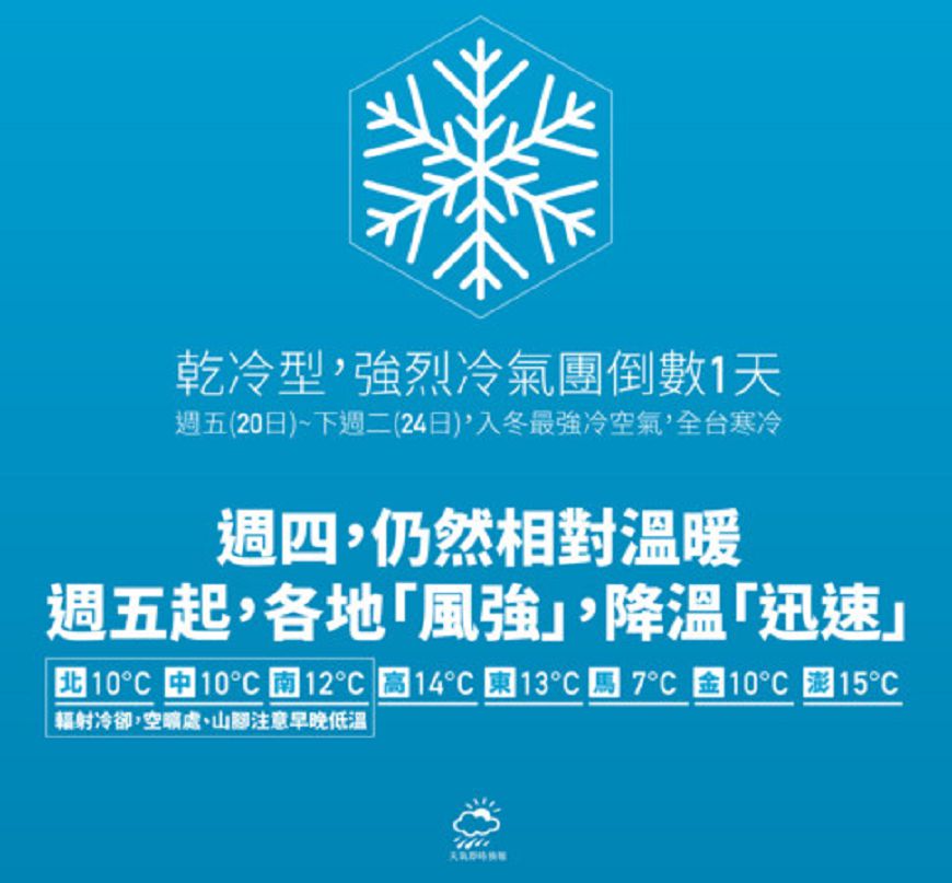圖/天氣即時預報臉書